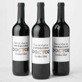 Funny Doctor Gifts | Phantastischer Arzt Weinetikett