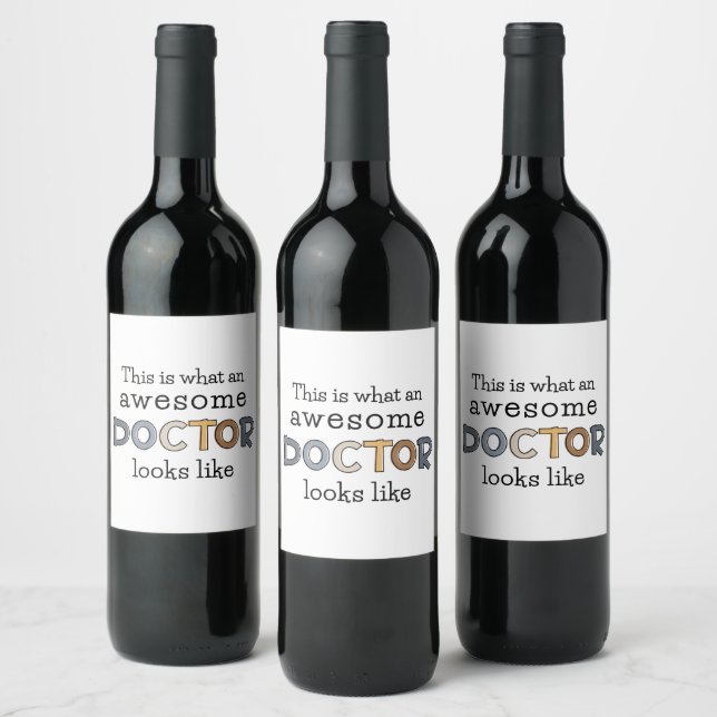 Funny Doctor Gifts | Phantastischer Arzt Weinetikett (Flaschen)