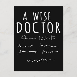 Funny Doctor Handwriting Spaß Nurse Life Postkarte
