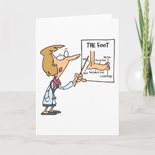 Funny Doctor lehrt Foot Anatomie Karte