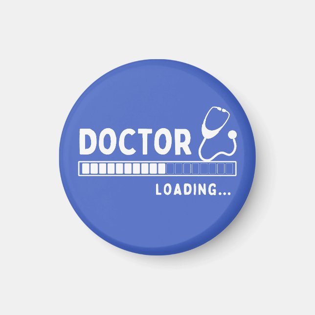 Funny Doctor Loading Bar Medical Future Doctor Magnet (Vorne)