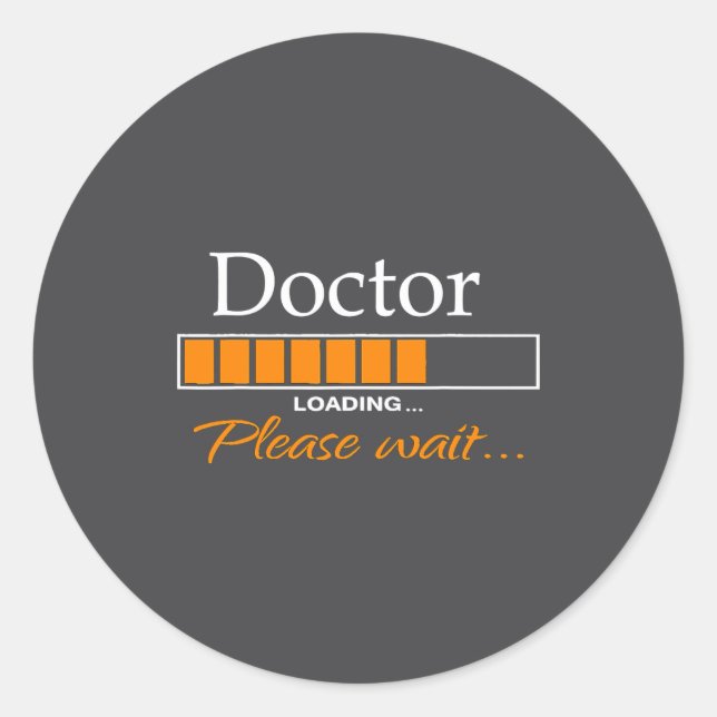 Funny Doctor Loading Medical Doctor Outfit New  Runder Aufkleber (Vorderseite)