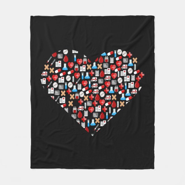 Funny Doctor Nurse print Geschenk Medizinischer Ac Fleecedecke (Vorderseite)