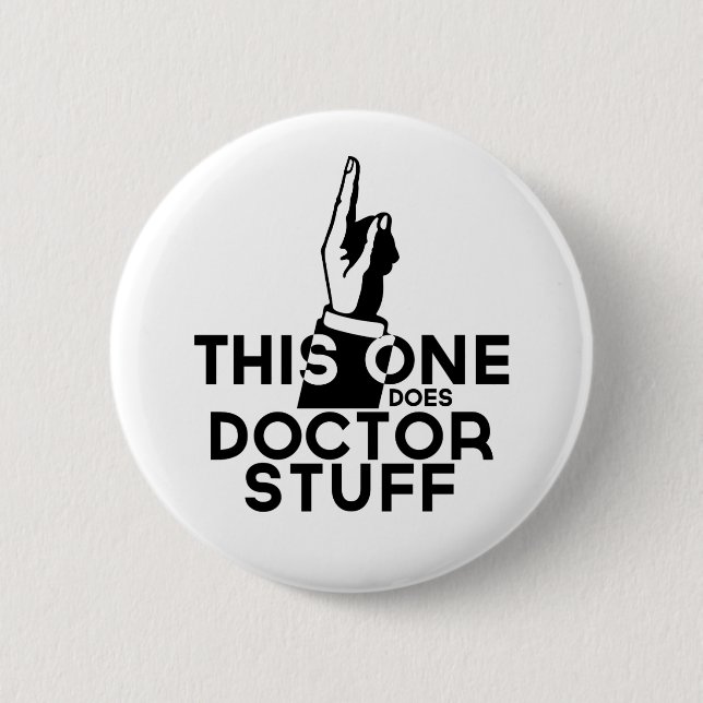 Funny Doctor Vintag - Arzt Button (Vorderseite)