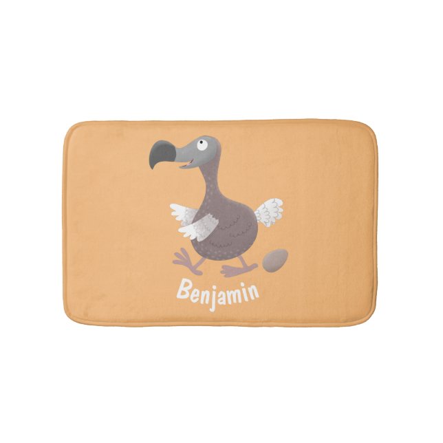 Funny dodo Vogel Cartoon Illustration Badematte (Vorderseite)