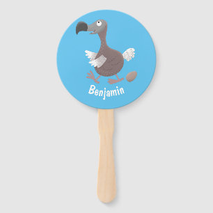 Funny dodo Vogel Cartoon Illustration Fächer