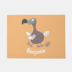 Funny dodo Vogel Cartoon Illustration Fußmatte