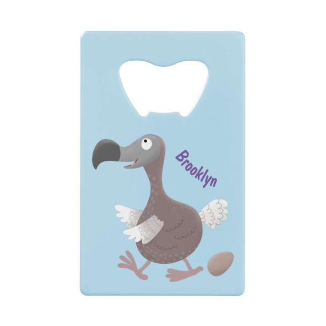Funny dodo Vogel Cartoon Illustration Geldbeutel Flaschenöffner (Vorderseite)