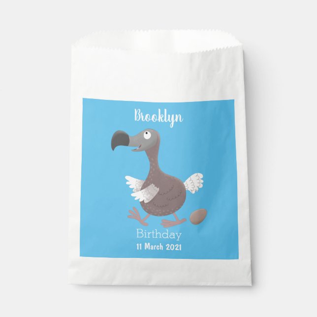 Funny dodo Vogel Cartoon Illustration Geschenktütchen (Vorderseite)