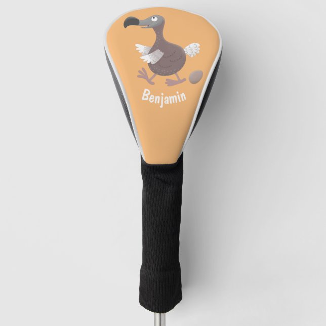 Funny dodo Vogel Cartoon Illustration Golf Headcover (Vorderseite)
