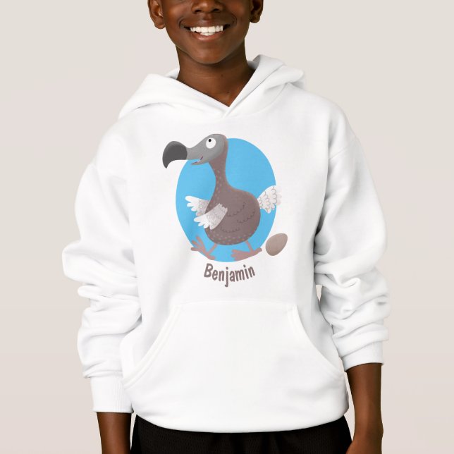 Funny dodo Vogel Cartoon Illustration Hoodie (Vorderseite)