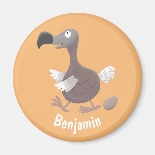 Funny dodo Vogel Cartoon Illustration Magnet (Vorne)