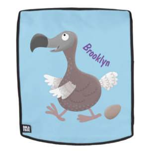 Funny dodo Vogel Cartoon Illustration Rucksack