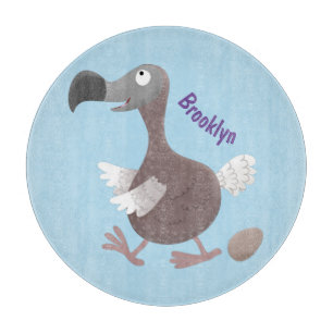 Funny dodo Vogel Cartoon Illustration Schneidebrett