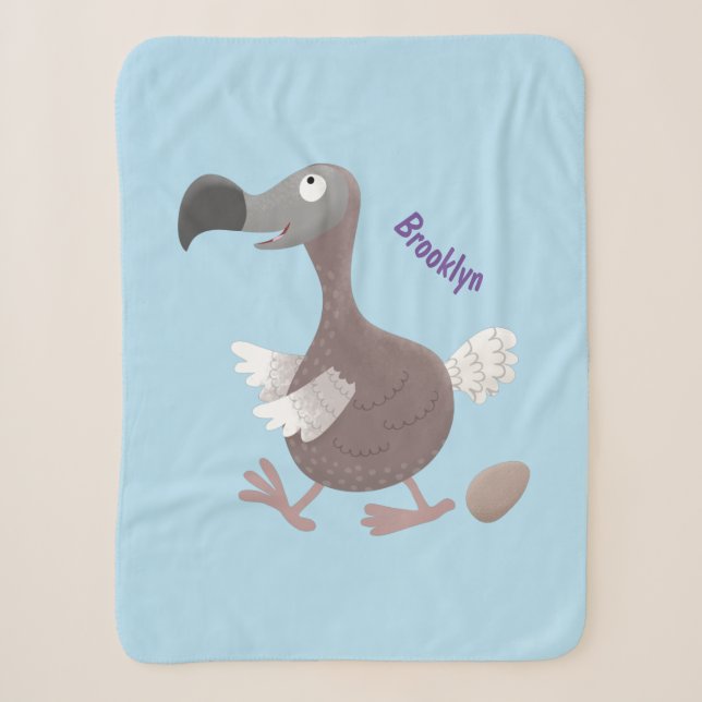 Funny dodo Vogel Cartoon Illustration Sherpadecke (Vorderseite)