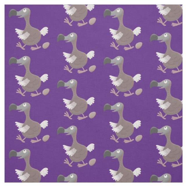 Funny dodo Vogel Cartoon Illustration Stoff (Muster)