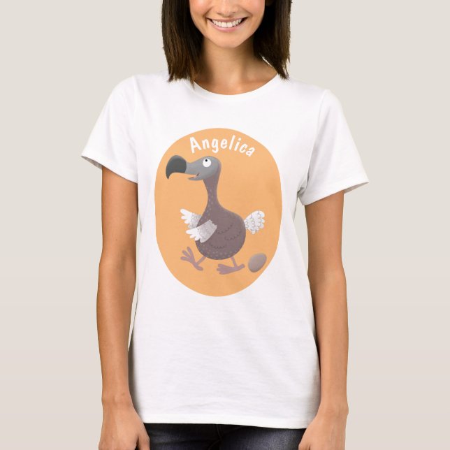 Funny dodo Vogel Cartoon Illustration T-Shirt (Vorderseite)