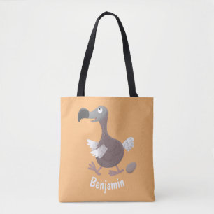 Funny dodo Vogel Cartoon Illustration Tasche