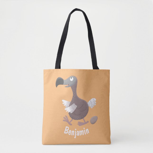 Funny dodo Vogel Cartoon Illustration Tasche (Vorderseite)