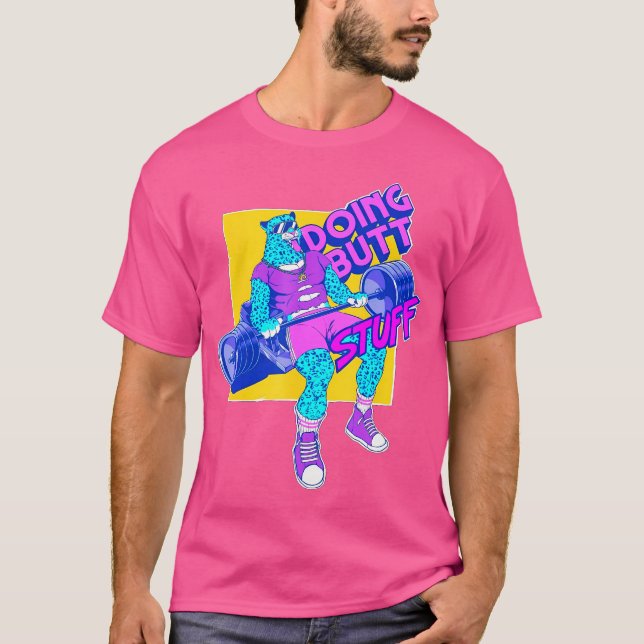 Funny Doff Workout Bodybuilding Fitness Gym T-Shirt (Vorderseite)