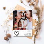 Funny Dog 2 Foto Hochzeit Save The Date<br><div class="desc">Erleben Sie die Freude an Ihrer bevorstehenden Hochzeit mit einer Touch von Launen und einer ganzen Menge Liebe! Unser Funny Dog 2 Foto Wedding Save the Date Cards zeigt Ihren wütenden Freund, der die großen Neuigkeiten auf die charmanteste Weise ankündigt. Mit dem bezaubernden "My Humans Are Getting Married"-Design sind diese...</div>