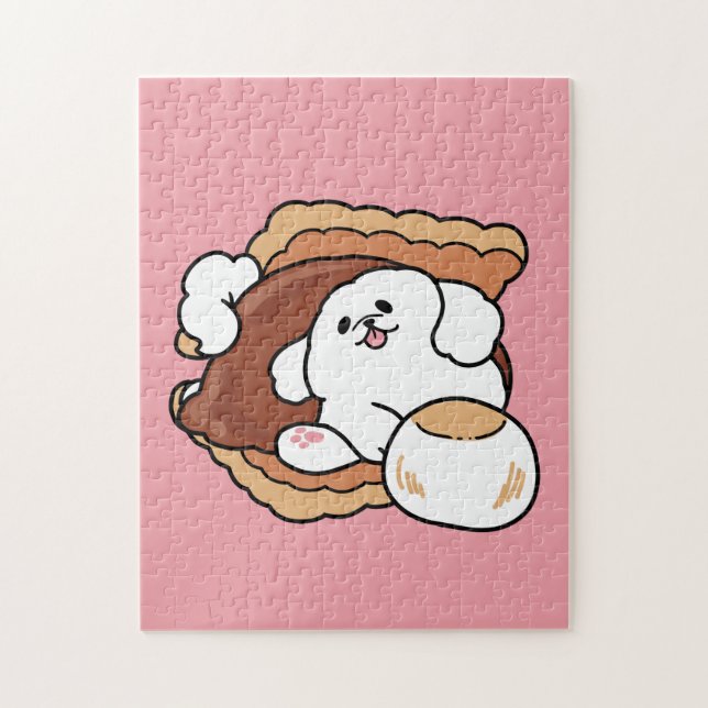 Funny Dog and S’more Design – Kawaii Pet Lover Pun (Vertikal)