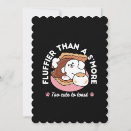 Funny Dog and S’more Design – Kawaii Pet Lover Pun Dankeskarte