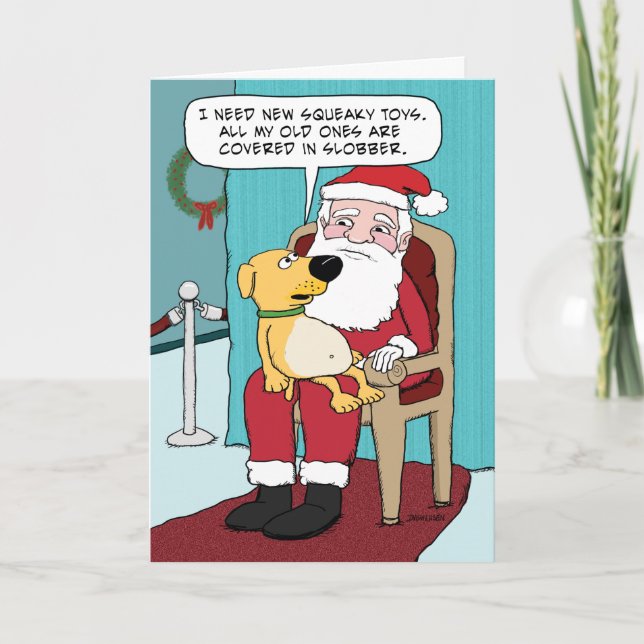 Funny Dog auf Weihnachten Weihnachten (Vorderseite)