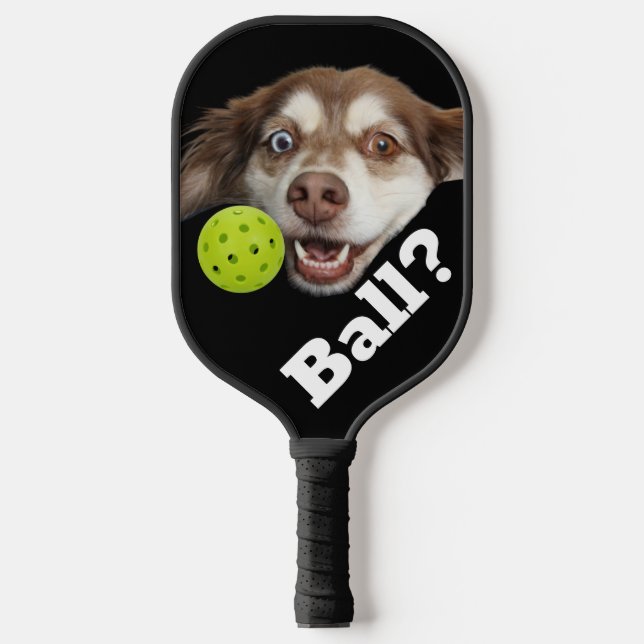 Funny Dog Ball Pet Lover Pickleball Paddel Schläger (Vorderseite)
