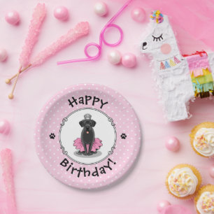 Funny Dog Ballett Princess Black Lab Retriever Pappteller