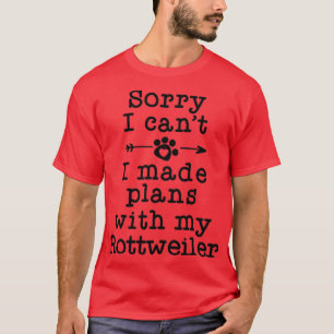 Funny Dog Besitzer gibt Entschuldigung Pläne mit m T-Shirt
