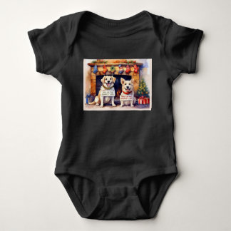 Funny Dog Christmas Baby Bodysuit Strampler