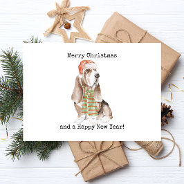 Funny Dog Christmas Folien Feiertagspostkarte