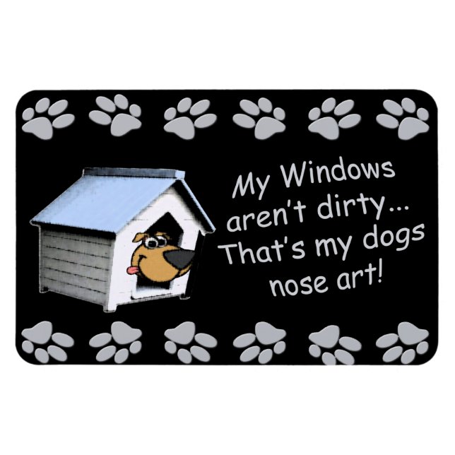 Funny Dog Comic - Nose Art Magnet (Horizontal)