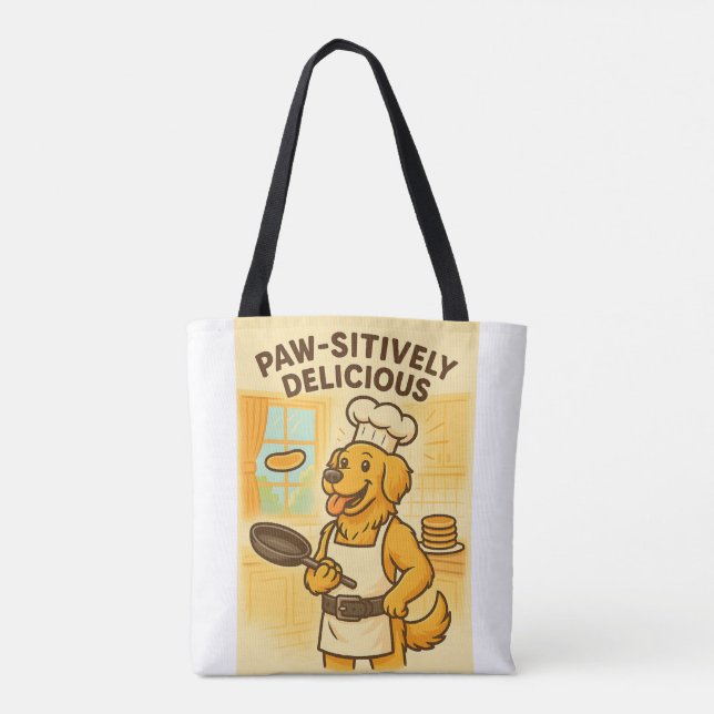 Funny Dog Cooking Tasche (Rückseite)