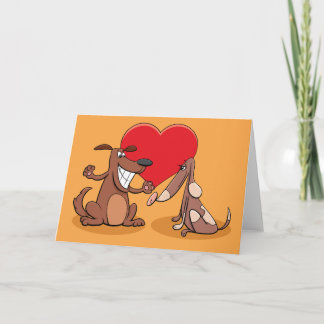 Funny Dog Couple Valentine's Day Karte