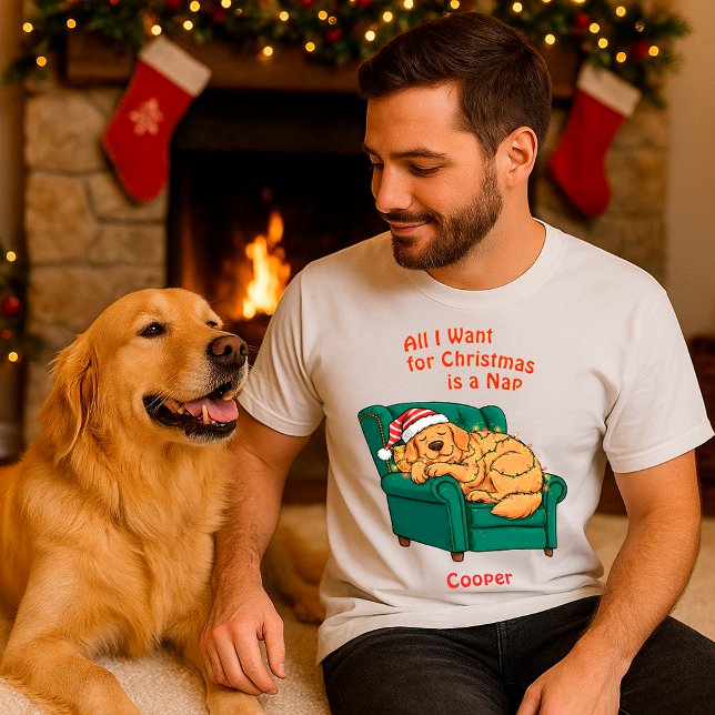 Funny Dog Cute Labrador Christmas Personalized  T-Shirt (Von Creator hochgeladen)