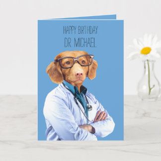 Funny Dog Doktor und Krankenschwester zum Geburtst Karte