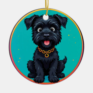 Funny Dog farbenfrohe digitale Illustration Keramik Ornament