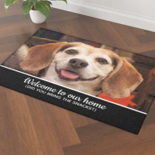 Funny Dog Foto haben Sie mitgebracht Snacks Willko Fußmatte