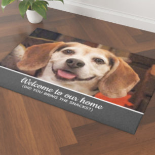 Funny Dog Foto haben Sie mitgebracht Snacks Willko Fußmatte