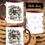 Funny Dog Foto Königin von Zoomies Kaffeetasse<br><div class="desc">Fun Queen of the Zoomies Dog Tasse mit einem Haustier Foto Personalisierung. Ideal für ein Haustier liebendes Familienmitglied.</div>