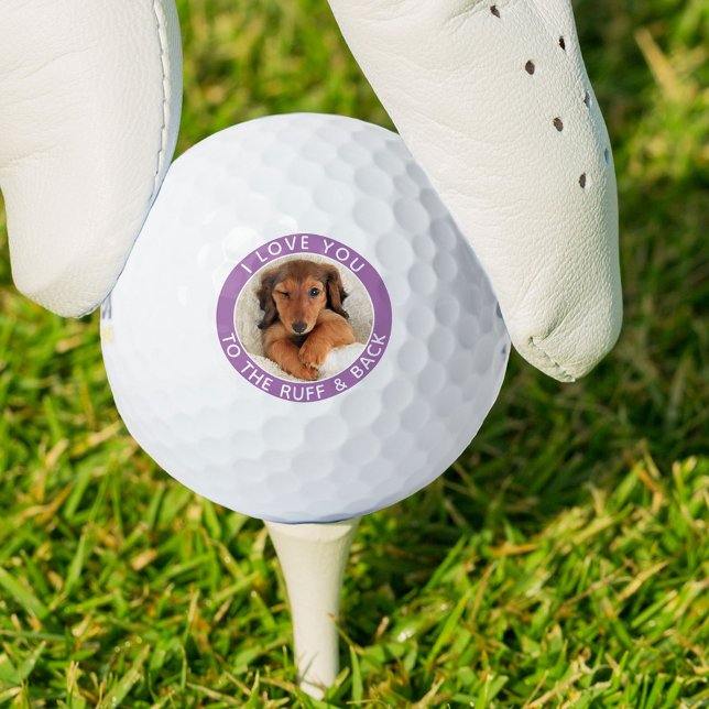 Funny Dog Foto Lavender White Custom Golf Balls Golfball (Von Creator hochgeladen)