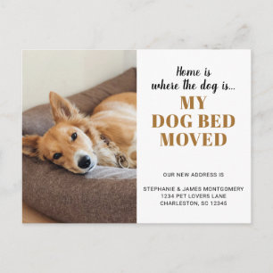 Funny Dog Foto Personalisierte Heimtierbewegung Ankündigungspostkarte