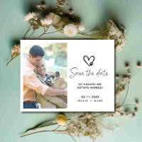 Funny Dog Foto Wedding Save the Date