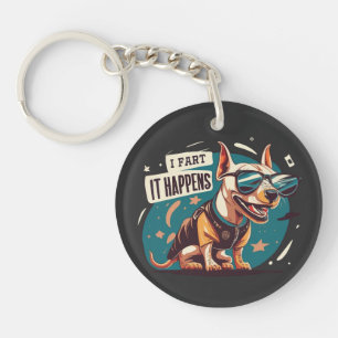 Funny Dog Furz Es passiert Schlüsselanhänger