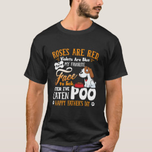 Funny Dog Gedicht Happy Vatertag T-Shirt