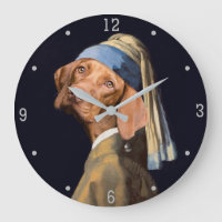 Funny Dog Girl mit Pearl Earring Vermeer Parody