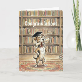 Funny Dog Graduation Karte