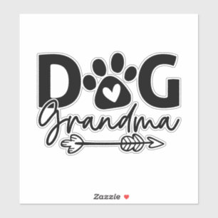 Funny Dog Grandma Aufkleber